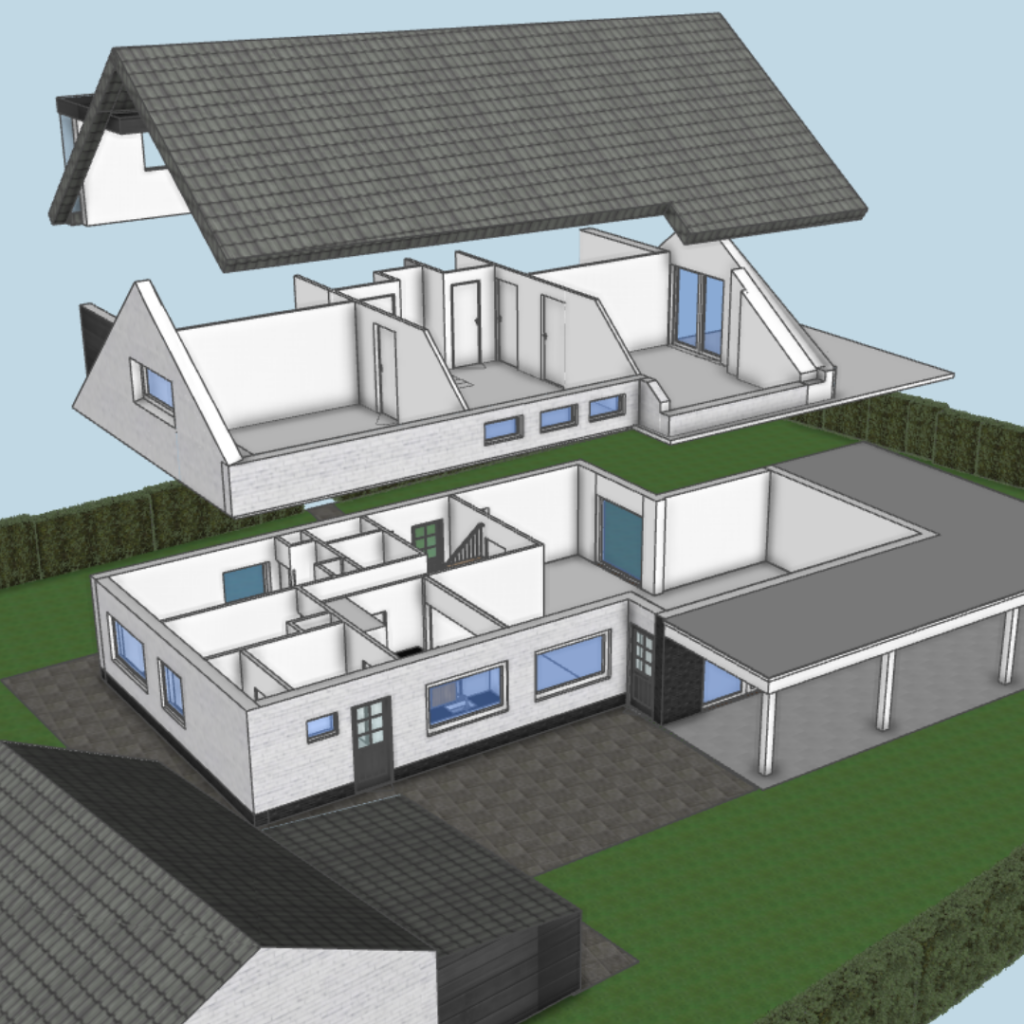 basis voor Interieur ontwerp Sketchup 3D